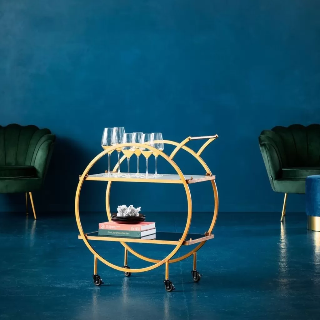 Baarit>KARE Design Loft Tarjoiluvaunu, Messinki