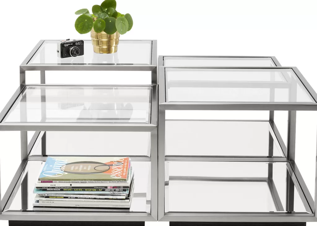 Sohvapöydät | Olohuone>KARE Design Luigi Sohvapöytä, Hopea (4/Setti)