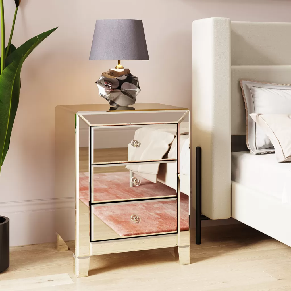 Yöpöydät>KARE Design Luxury Pieni Lipasto, Yöpöytä, 3 Laatikkoa