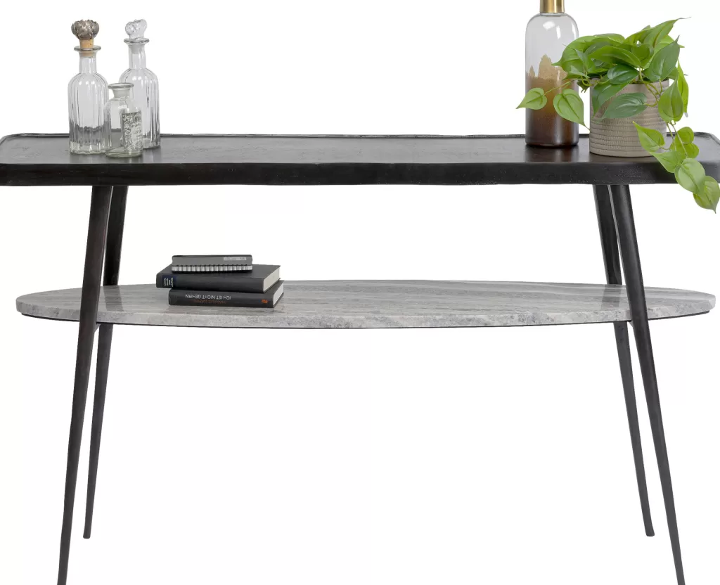 Konsolipöydät Ja Sivupöydät>KARE Design Montagna Konsolipöytä, Sivupöytä, Marmoria Ja Metallia 135cm