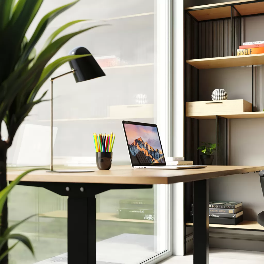 Työpöydät>KARE Design Office Jackie Oak Black Toimistopöytä, Työpöytä 160x80cm