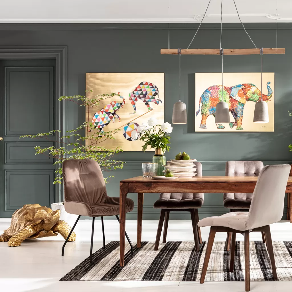 Olohuone>KARE Design Picture Touched Flower Elefant Elefantti Taulu 120x90cm