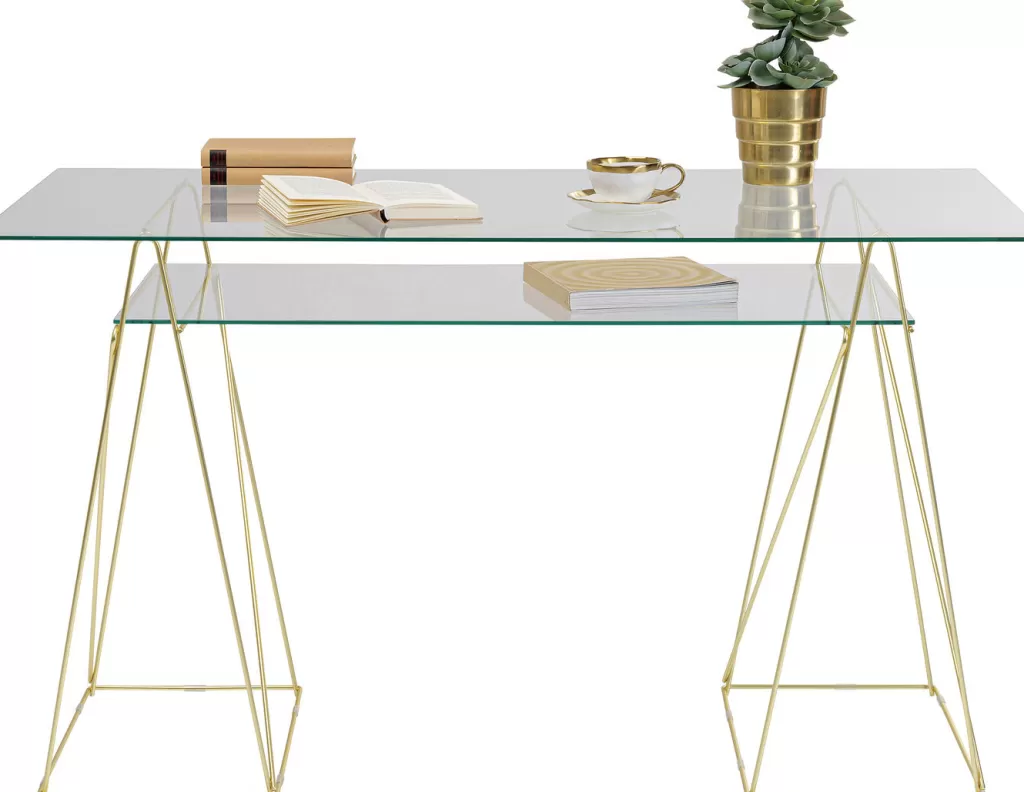 Työpöydät | Pöydät>KARE Design Polar Pöydän Jalat (Pari) Brass Matt 31x49cm