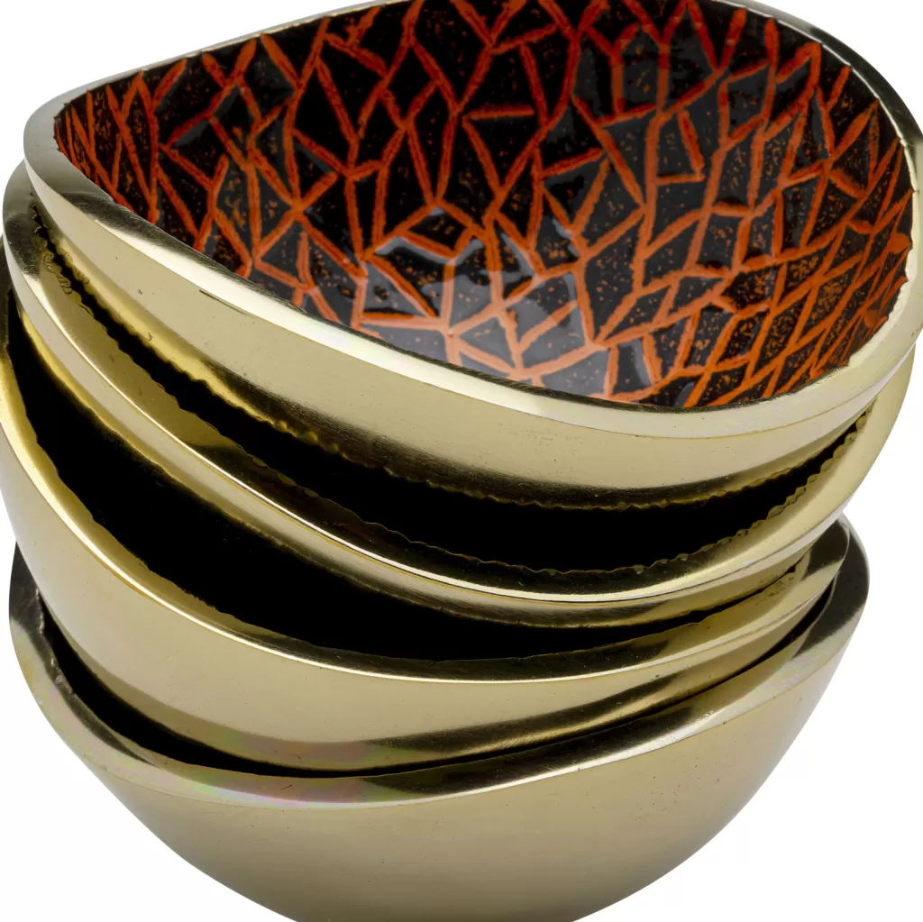 Astiat Snackseille>KARE Design Samba Colore Crackle Koristekulhot 4-setti
