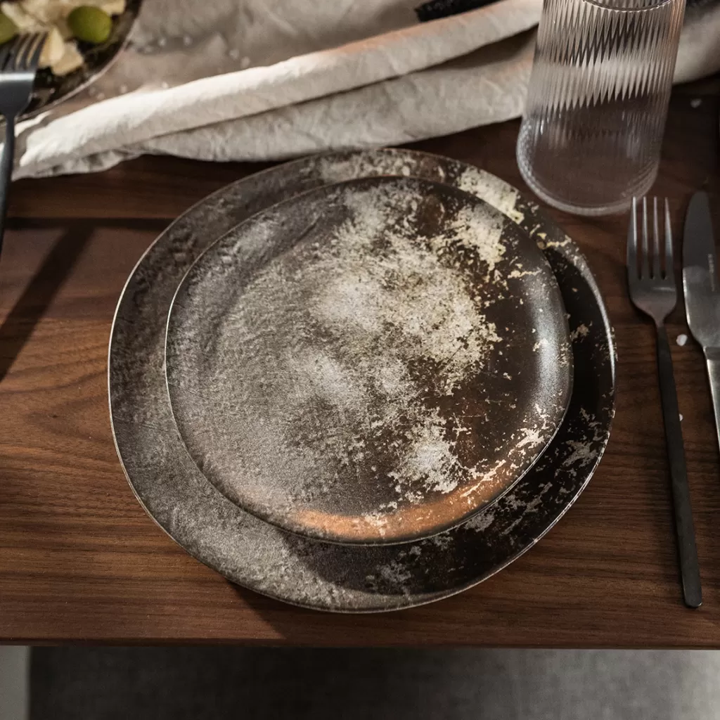 Lautaset>KARE Design Savannah Lautanen Brown/Grey Matt Ø26cm
