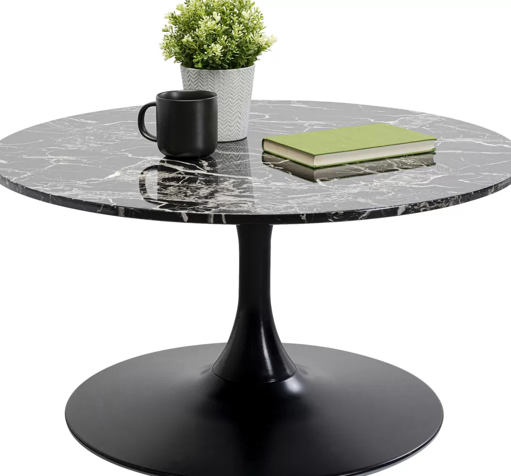 Sohvapöydät>KARE Design Schickeria Marble Sohvapöytä Musta Ø80cm