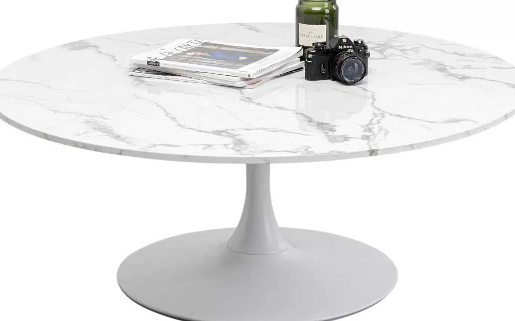 Sohvapöydät>KARE Design Schickeria Marble Sohvapöytä Valkoinen Ø110cm