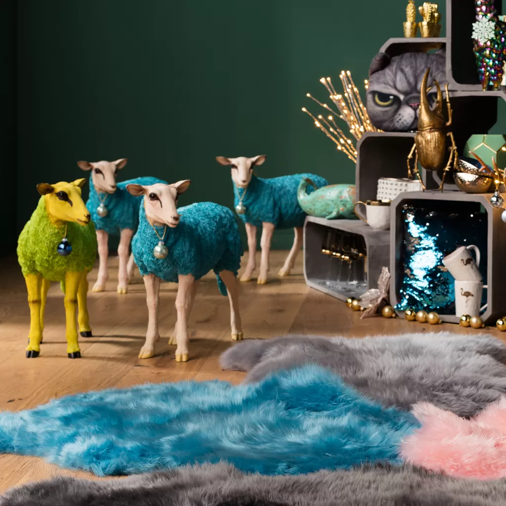 Jalalliset Koriste-Esineet>KARE Design Sheep Colore Green Lammas Koriste-esine