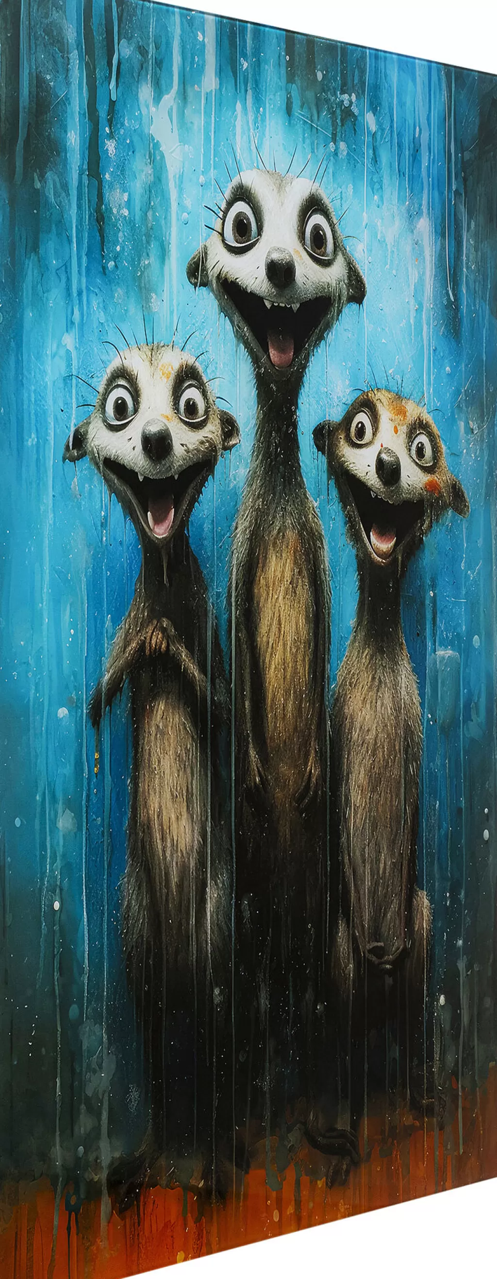 Taulut | Olohuone>KARE Design Singing Meerkats Surikaatit Lasitaulu 60x80cm