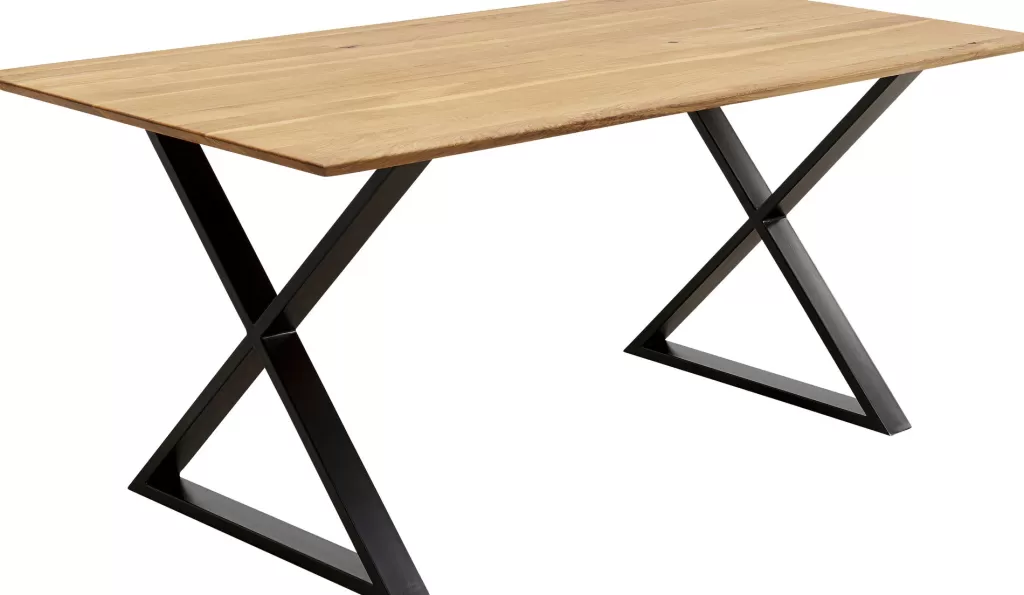 Pöydät>KARE Design Symphony Ruokapöytä - Tammi, Ristikkojalka Musta 180x90cm