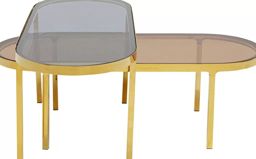 Sohvapöydät | Olohuone>KARE Design Vence Sohvapöytä Lasia Ja Metallia (2/Setti)