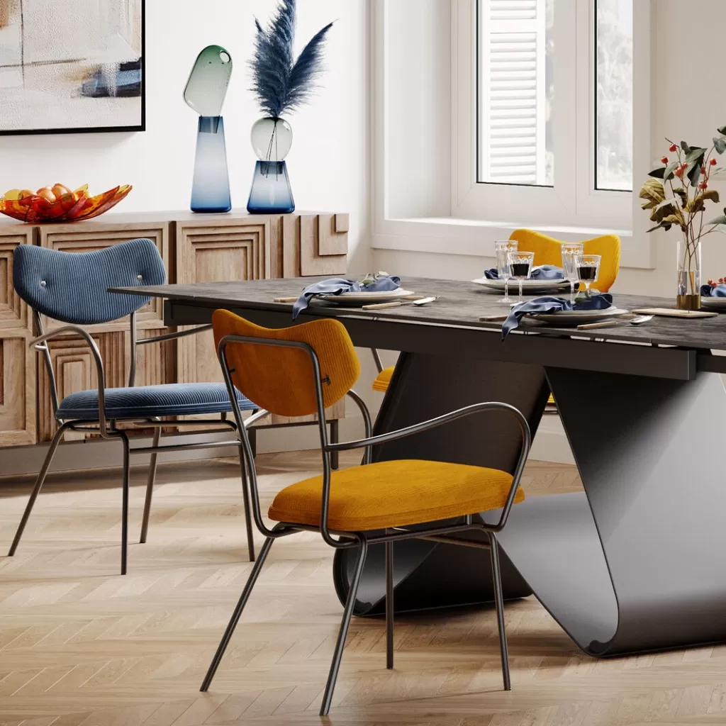 Tuolit>KARE Design Viola Tuoli Käsinojilla Sininen