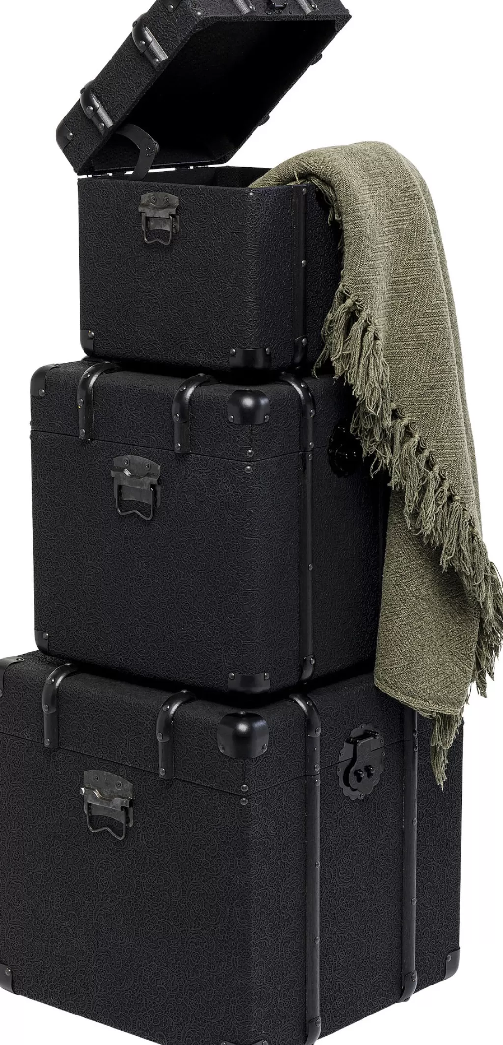 Senkit | Olohuone>KARE Design Voyage Säilytyslaatikot Musta (3/Setti)