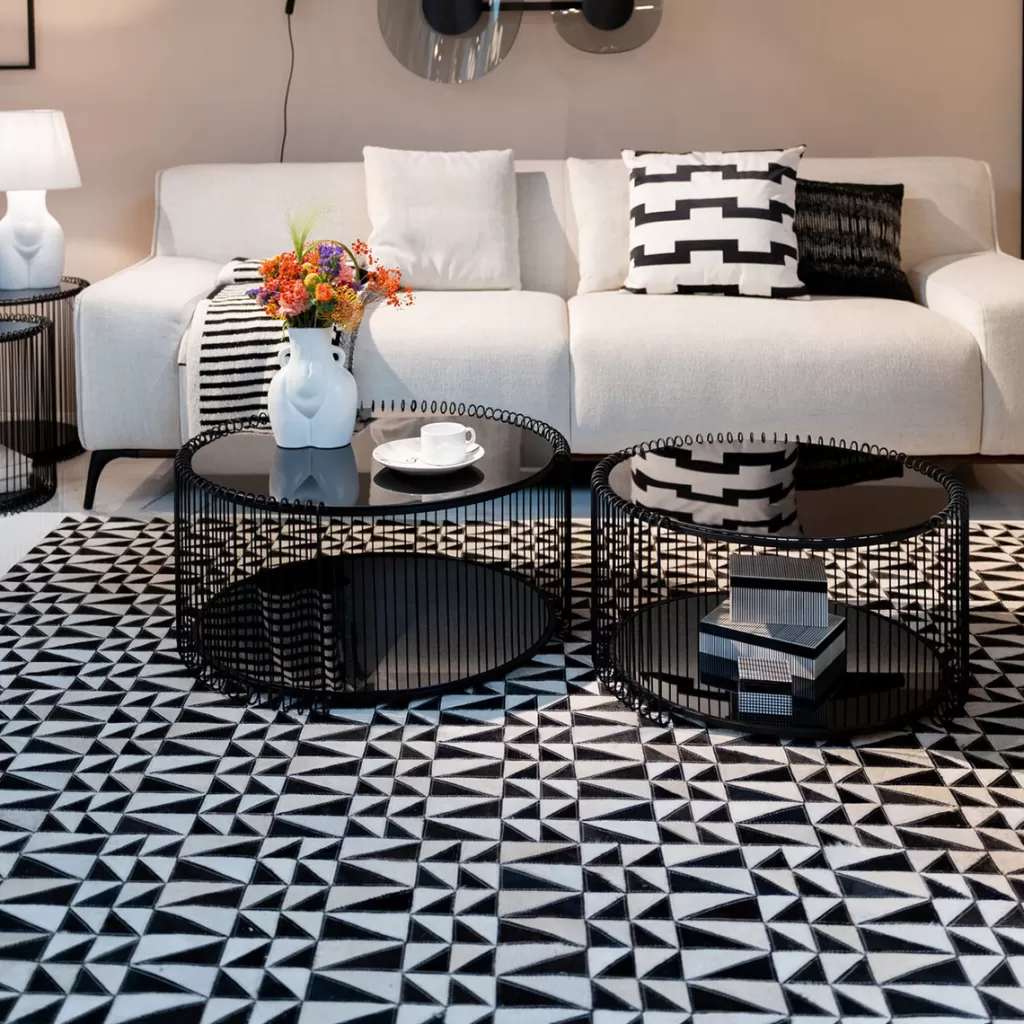 Sohvapöydät | Olohuone>KARE Design Wire Double Black Sohvapöytä Lasia Ja Metallia Musta (2/Setti)