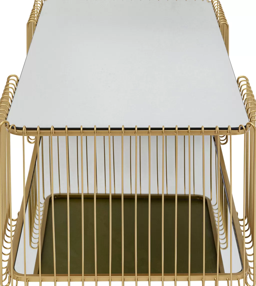 Sohvapöydät>KARE Design Wire Double Sohvapöytä Messinki 120x60cm