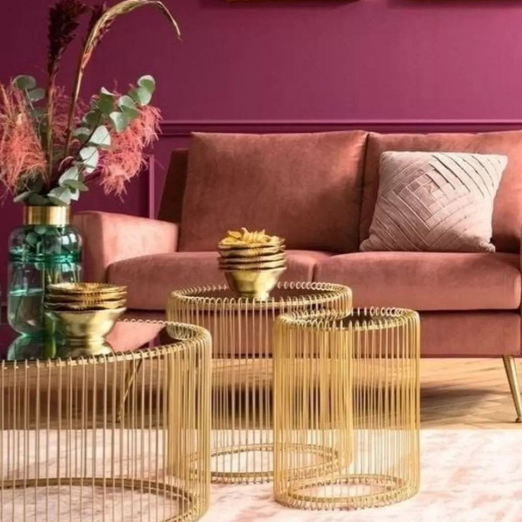 Sohvapöydät | Olohuone>KARE Design Wire Sivupöytä, Messinki (2/Setti)