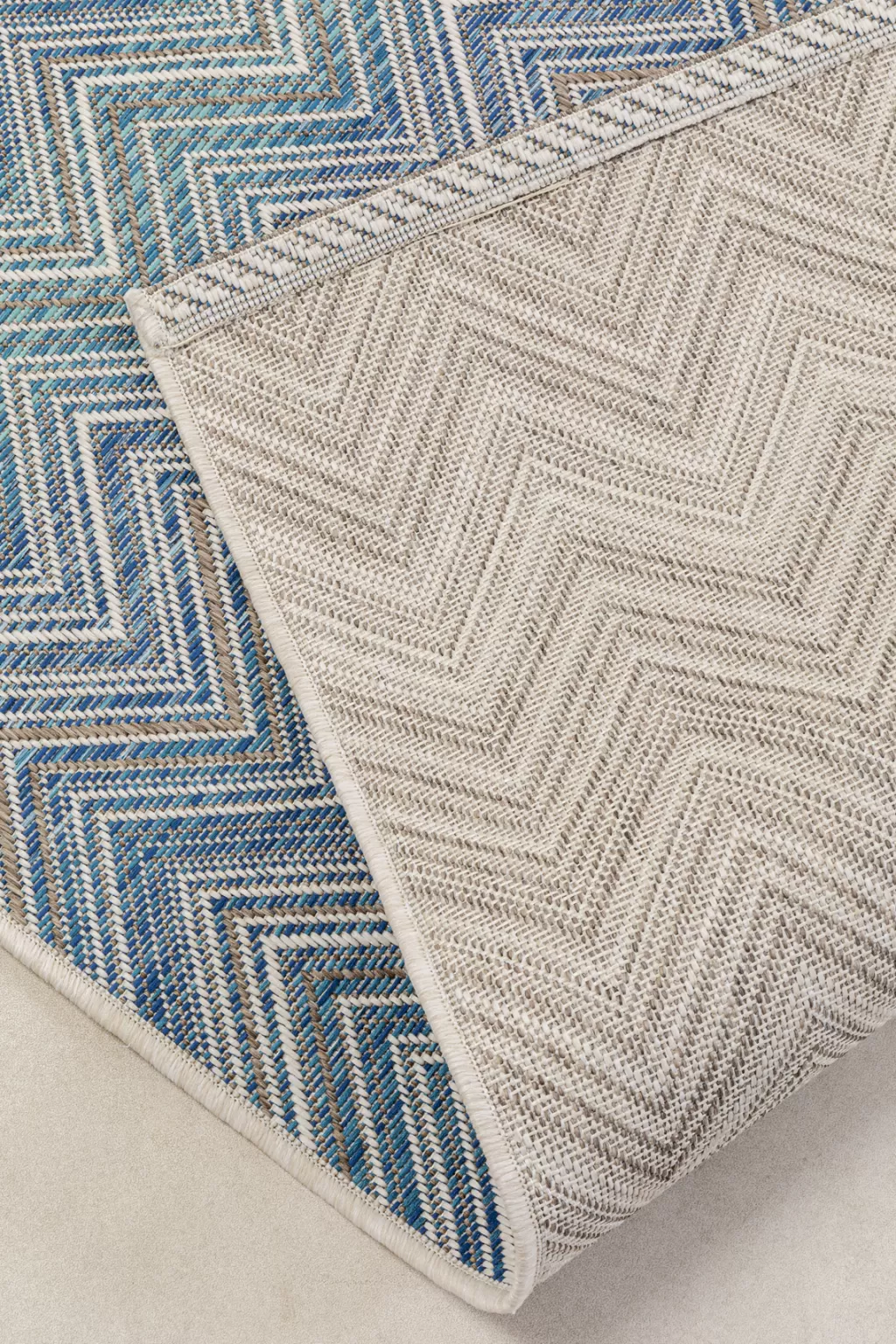 Matot>KARE Design Zigzag Blue Matto Ulkokäyttöön, Sininen 160x230cm